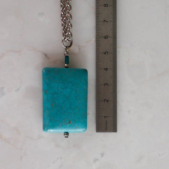 Necklace with Turquoise Pendant - Picture 2 of 5